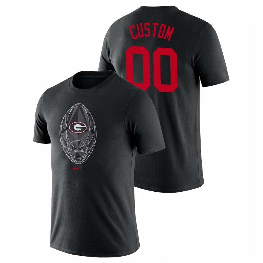 Georgia Bulldogs Men's NCAA Custom #00 Black Icon Legend College Football T-Shirt ZIF1649CP